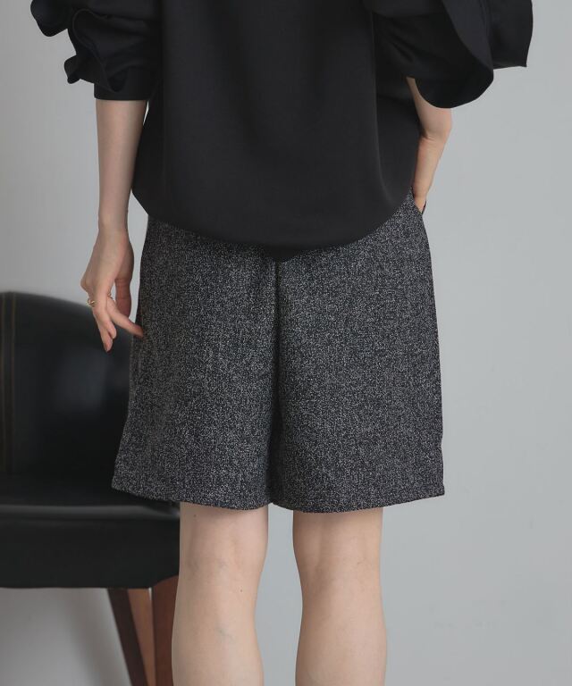 WEB限定】ボックスタックツイードハーフパンツ