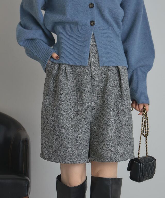 WEB限定】ボックスタックツイードハーフパンツ