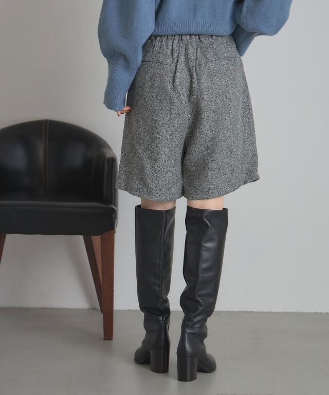 WEB限定】ボックスタックツイードハーフパンツ