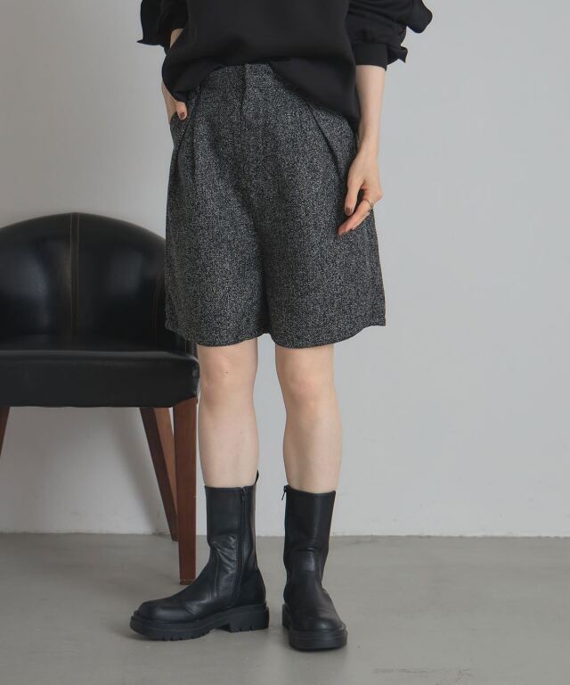 WEB限定】ボックスタックツイードハーフパンツ