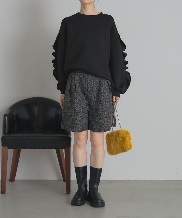 WEB限定】ボックスタックツイードハーフパンツ