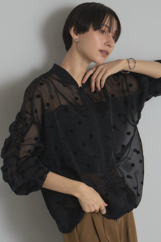 【WEB限定】ドットシアーブルゾン