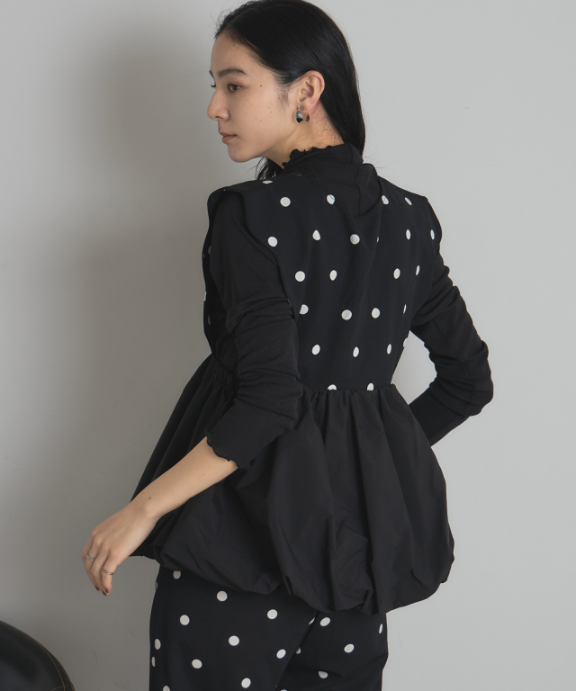 オフィシャルサイト限定】スカラップ裾バルーンベスト