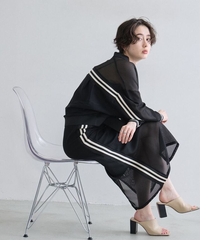 おまとめです WEB限定】メッシュ袖ラインブルゾン