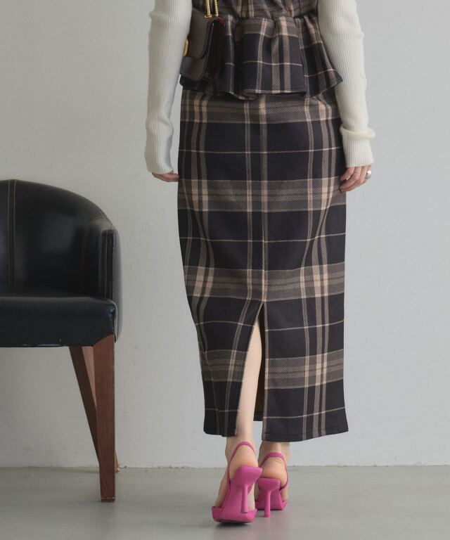 オフィシャルサイト限定】アソートチェックウエストフリル起毛