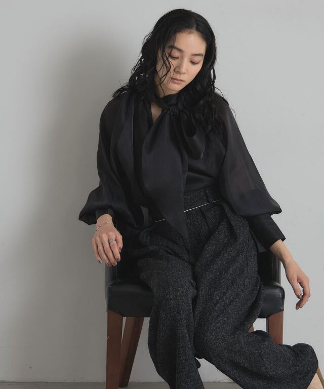 2WAYボリュームスリーブリボンブラウス※一部店舗のみ入荷