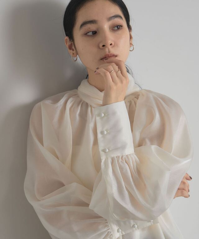 2WAYボリュームスリーブリボンブラウス※一部店舗のみ入荷