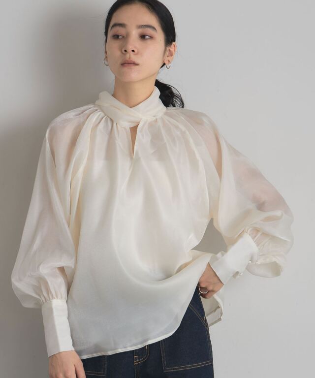 2WAYボリュームスリーブリボンブラウス※一部店舗のみ入荷