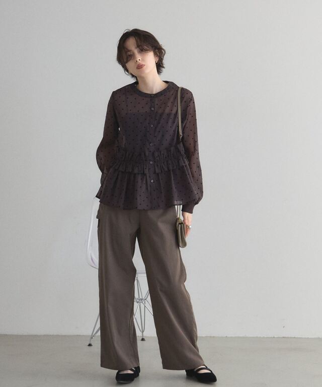 オフィシャルサイト限定】シアードットフロッキーブラウス