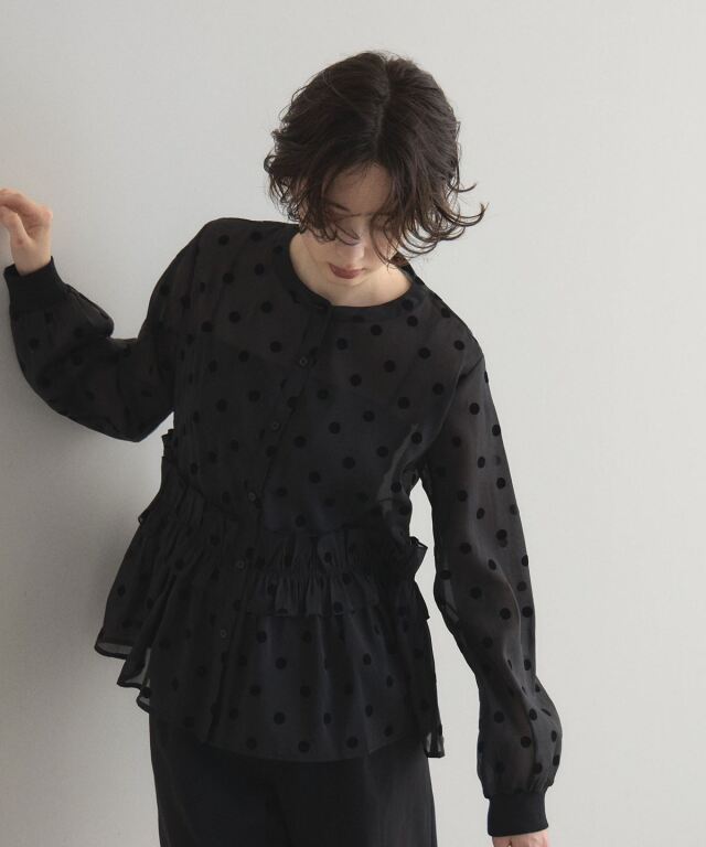 オフィシャルサイト限定】シアードットフロッキーブラウス