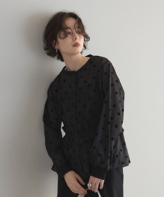オフィシャルサイト限定】シアードットフロッキーブラウス