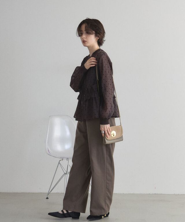 オフィシャルサイト限定】シアードットフロッキーブラウス