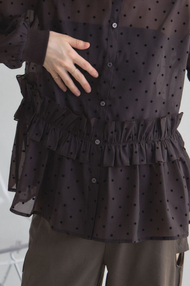 オフィシャルサイト限定】シアードットフロッキーブラウス