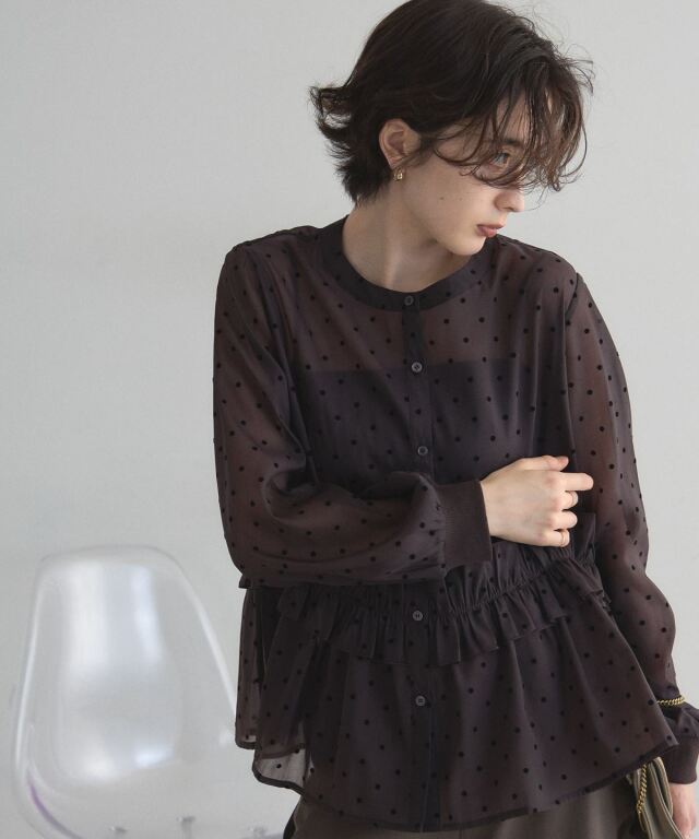 オフィシャルサイト限定】シアードットフロッキーブラウス