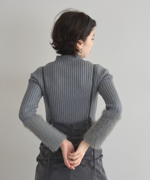 スムースファーリブニットトップス Darich ダーリッチ スムースファー