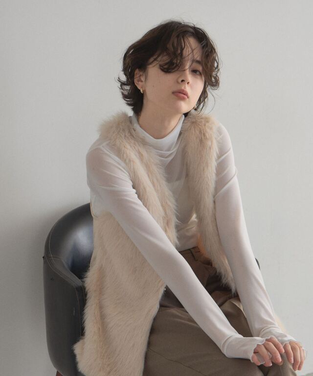 フェイクファーベスト※一部店舗のみ入荷