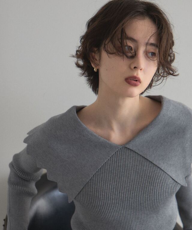 【11月下旬再販予定】入荷リクエスト受付中！【WEB限定】ビックカラーリブニットトップス