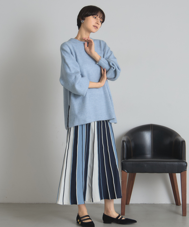 配色ストライプスカート※一部店舗のみ入荷