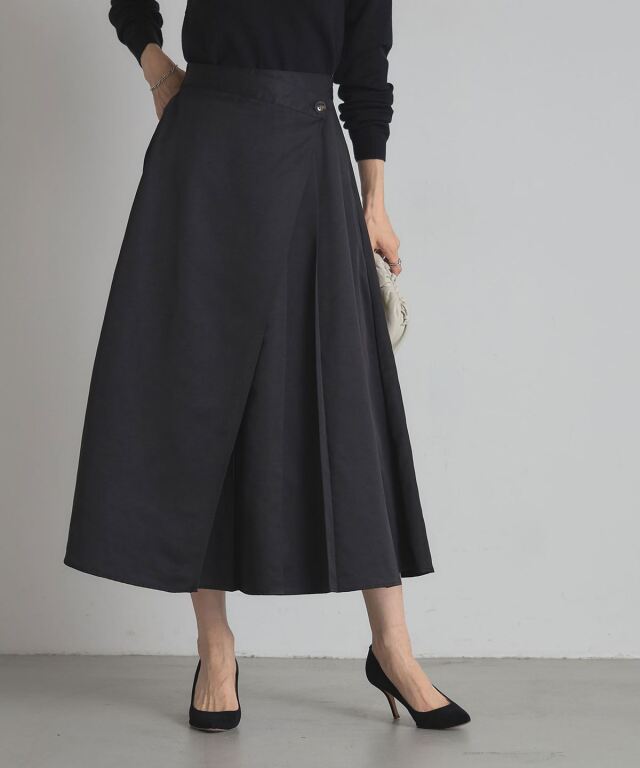 【WEB限定】ツイルラッププリーツスカート