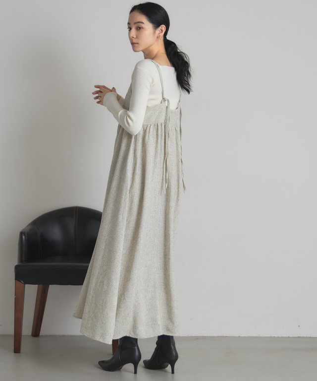 WEB限定】サマーツイードキャミワンピ