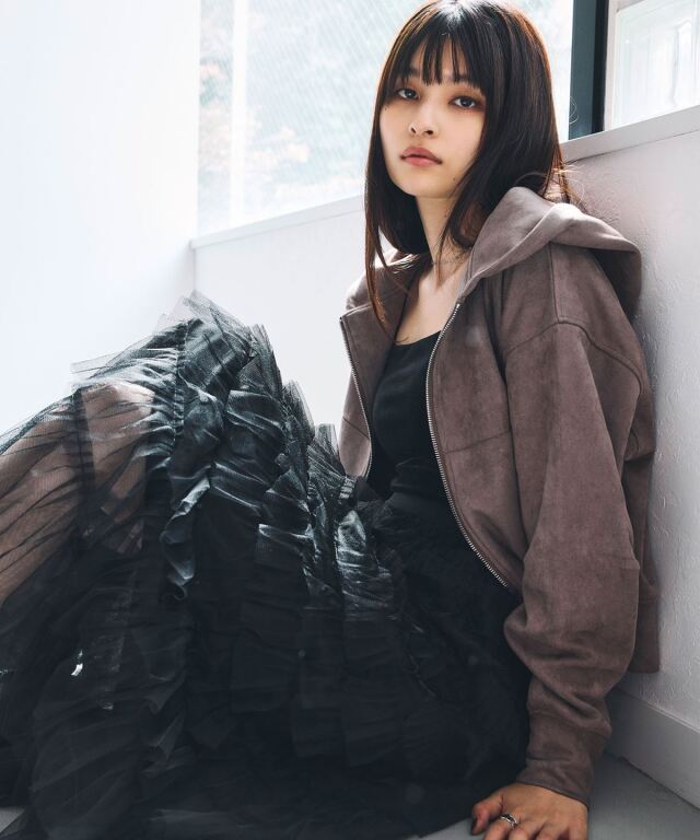 【WEB限定】オーガンジー×チュールフリルボリュームスカート