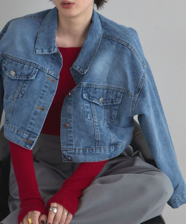 オフィシャルサイト限定】クロップドデニムジャケット