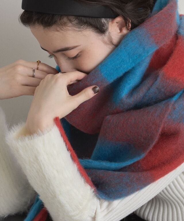 【オフィシャルサイト限定】ブロックチェックマフラー