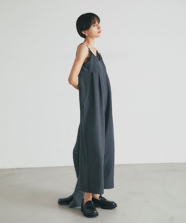 咲村宇音45rインディゴコットンレースキャミソ一ルとジャケット 45R】ニット｜1977年創業、日本の服。丈夫で長持ち、気持ちの