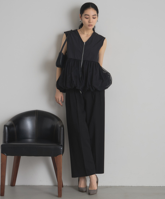 オフィシャルサイト限定】タフタ×チュールバルーンベスト