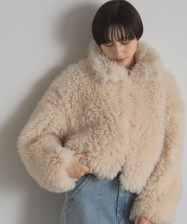 オフィシャルサイト限定】2WAYカラープードルボアショートジャケット