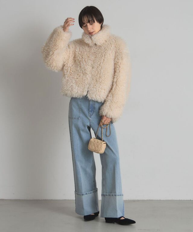 オフィシャルサイト限定】2WAYカラープードルボアショートジャケット