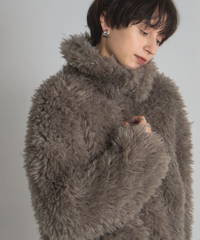 プードルボア カラーショートジャケット CORNERS（コーナーズ）の「プードルボア2wayカラーショート