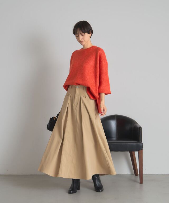 オフィシャルサイト限定】ミリタリーツイルタックフレアスカート