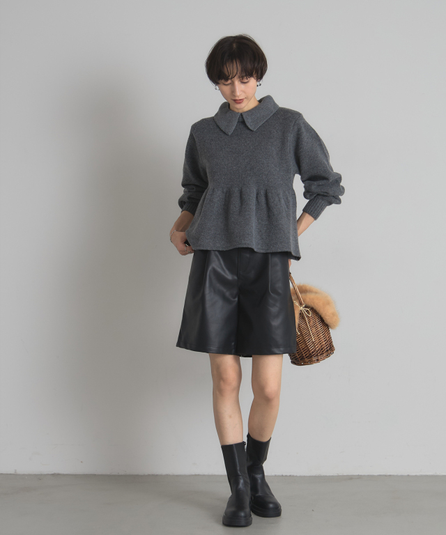 medium ミディアム　フェイクレザーハーフパンツ medium ミディアム フェイクレザーハーフパンツ medium ミディアム