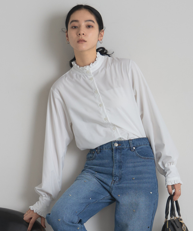 【オフィシャルサイト限定】プチフリル2WAYブラウス