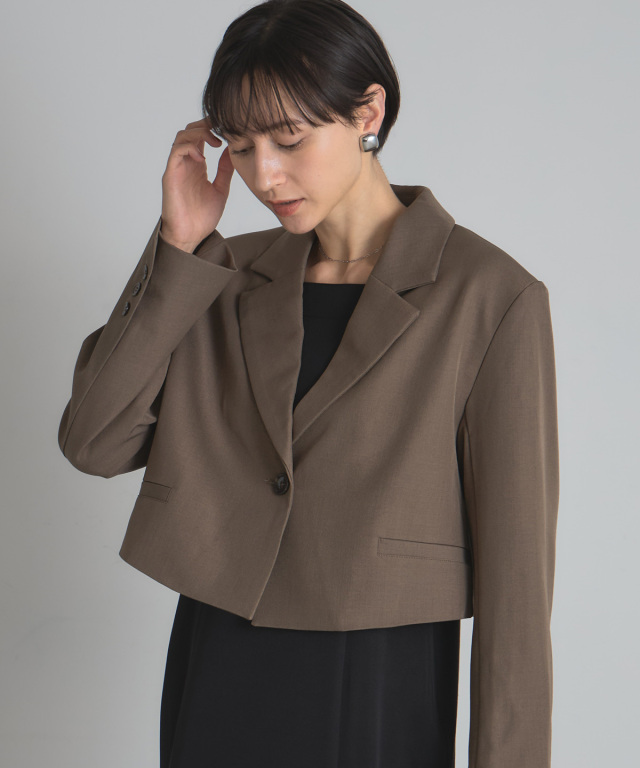 オフィシャルサイト限定】ツイルショートテーラードジャケット