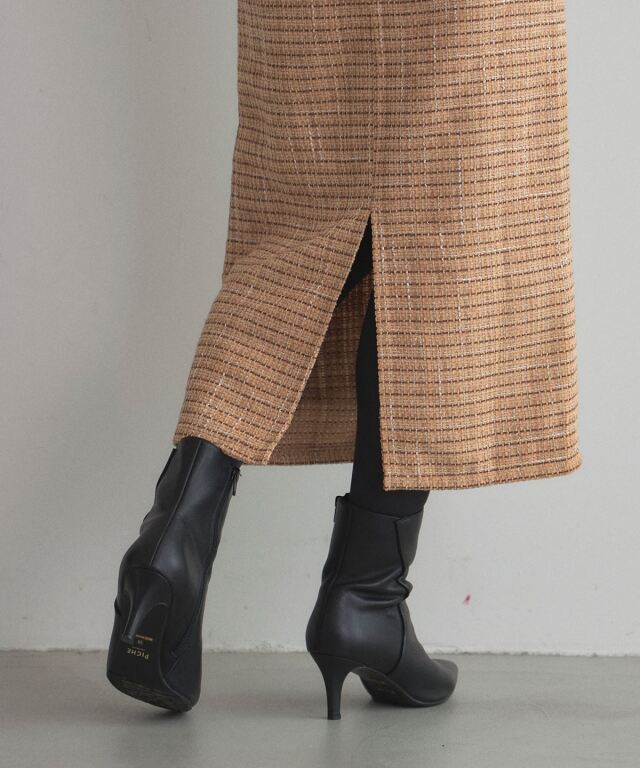 オフィシャルサイト限定】ファンシーモールツイードタイトスカート