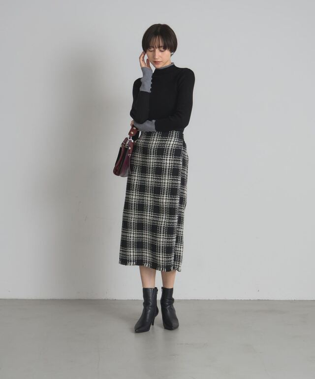 WEB限定】配色クールハイネックプルオーバー