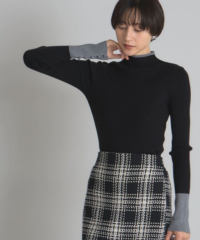 【新品未使用】ARCHIVIO 水色 ハイネックプルオーバー WEB限定】配色クールハイネックプルオーバー