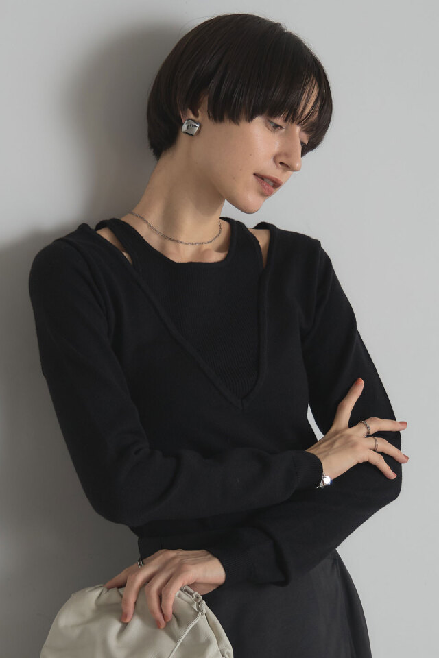 レーススリーブブラウス