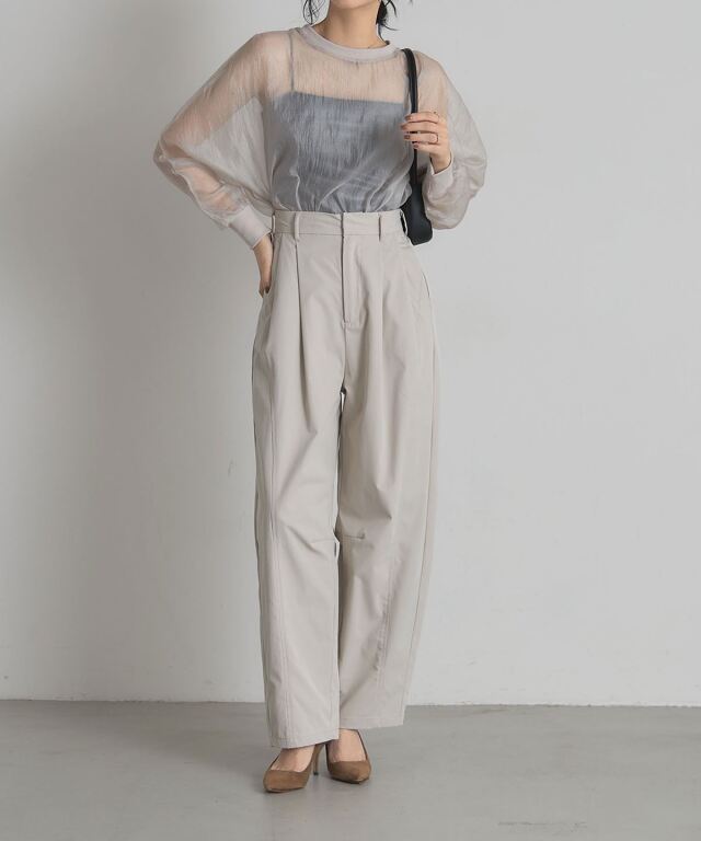 WEB限定】タフタワイドカーブパンツ