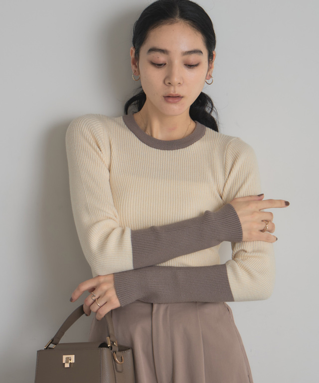 クールリブ配色プルオーバー※一部店舗のみ入荷