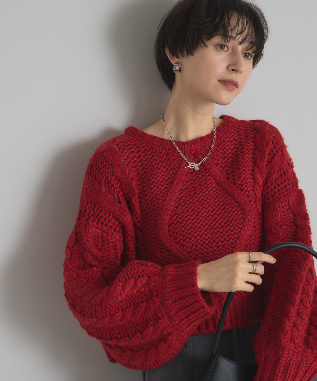 【WEB限定】ロービングケーブルショートプルオーバー