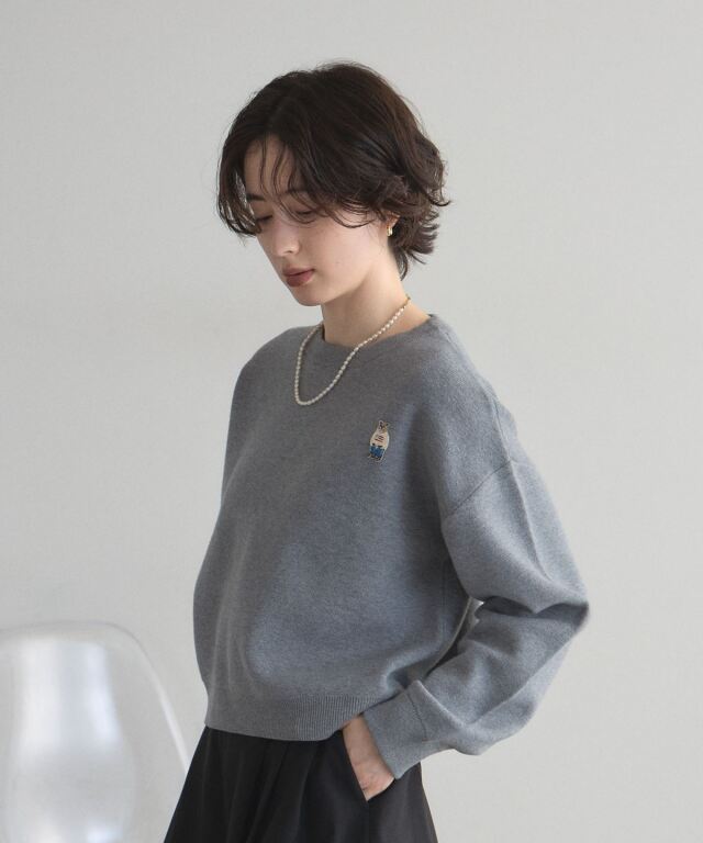 PNK ニット トップス オフィシャルサイト限定】ベアワッペンニットトップス