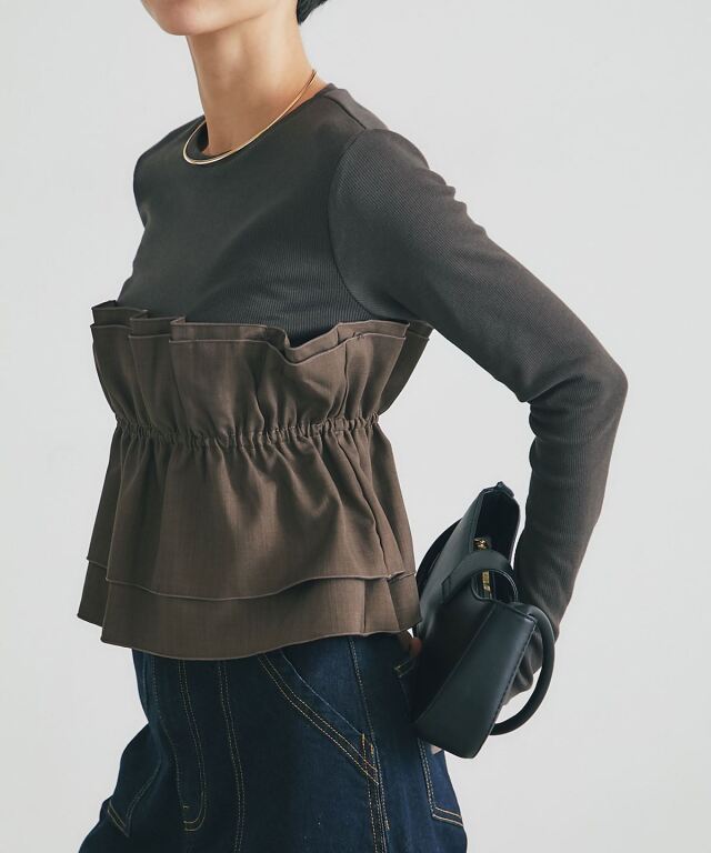 オフィシャルサイト限定】ビスチェ風レイヤードTシャツ