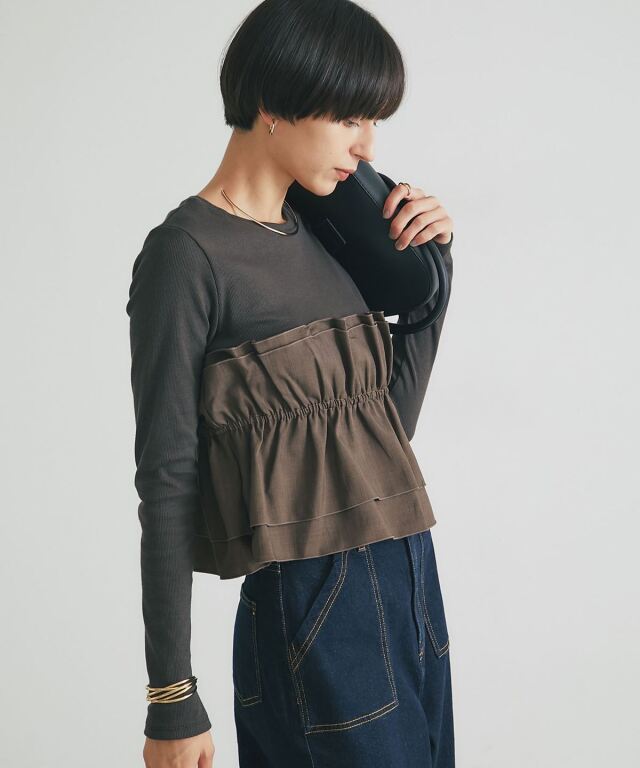 オフィシャルサイト限定】ビスチェ風レイヤードTシャツ