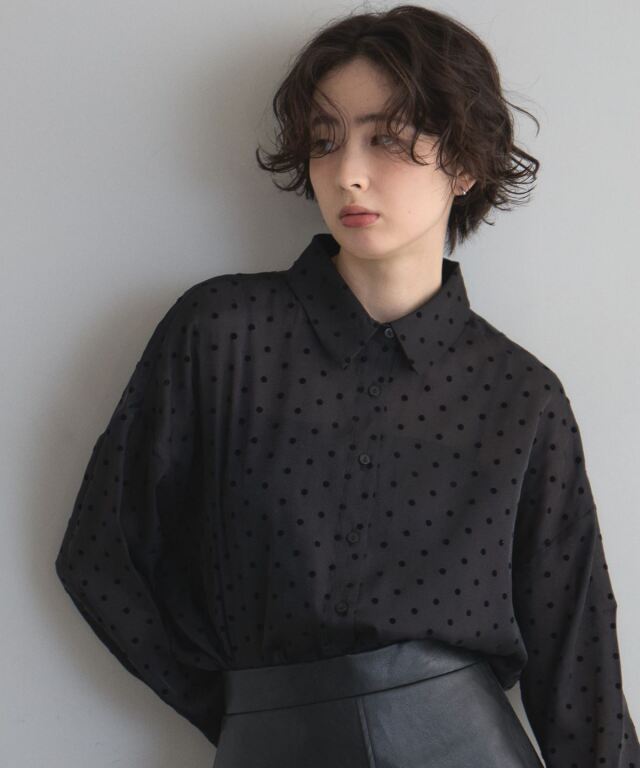 12月8日オフィシャルサイト限定少量再販！ドットドロップショルダーシャツ