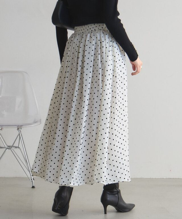 ドットギャザースカート