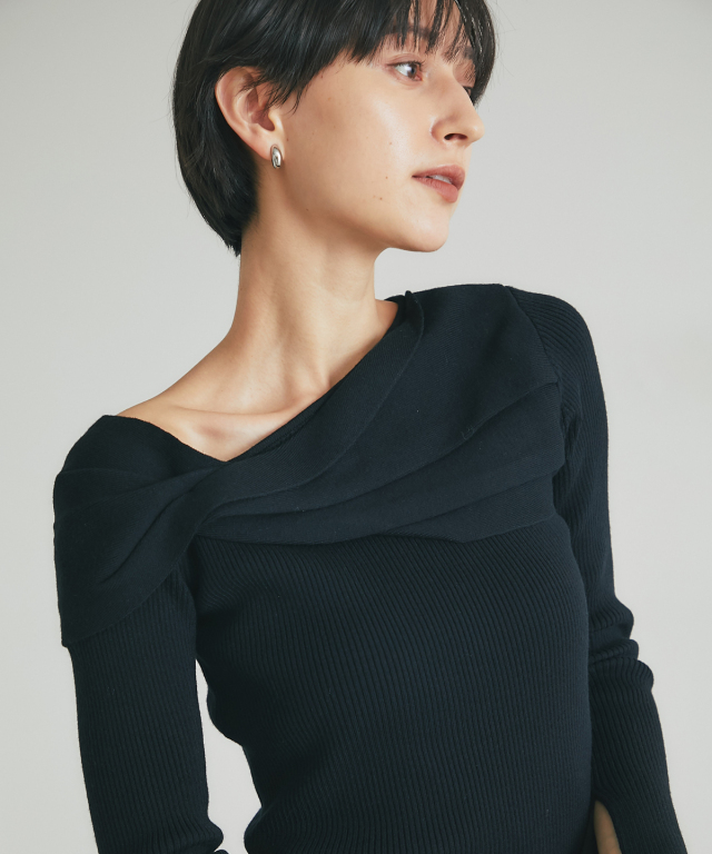 ADAWAS ベル　スリーブニット ベルスリーブニット