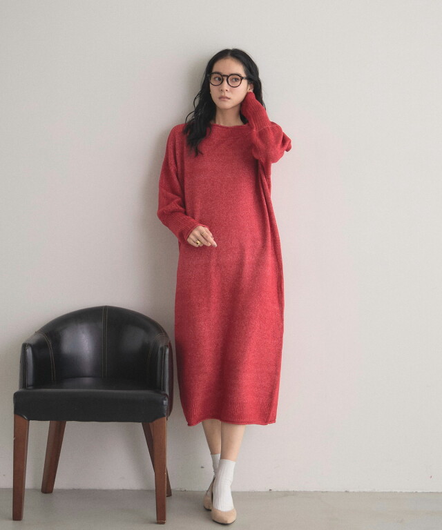 ロングニットワンピーズ